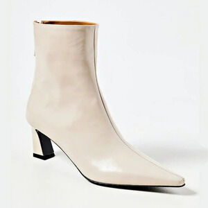 Reike Nen Women's Slim Lined Ankle Boots Cream Leather Size 36 EU (MSRP $460)